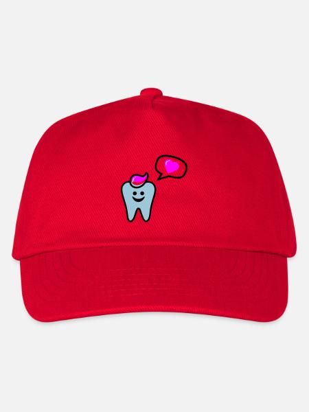 zahn punk zahnarzt dentist - Casquette de baseball Enfant - rouge