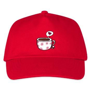 Coffee I Love Coffee Mug Comic I Gift - Kids’ Baseball Cap - red - Front