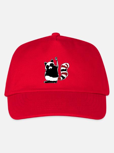 raccoon waschbaer baer baby12 - Kinder Basecap - Rot