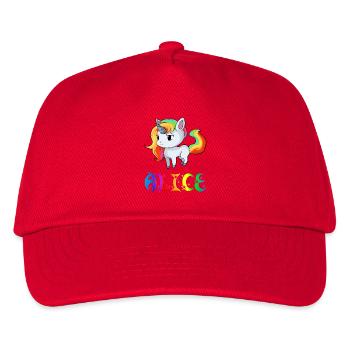 Unicorn Alice - Kids’ Baseball Cap - red - Front
