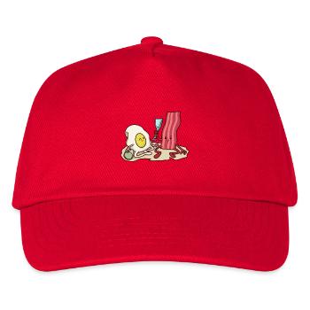 jeu de bacon et œufs dans le bac à sable - Casquette de baseball Enfant - rouge - Devant