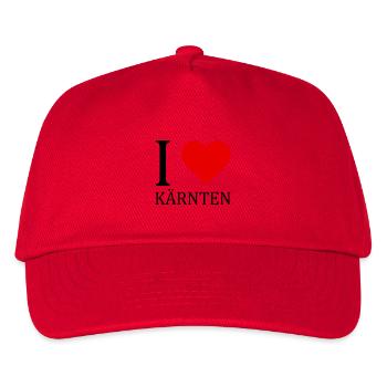 I love Carinthia Gift Austria Idea - Kids’ Baseball Cap - red - Front