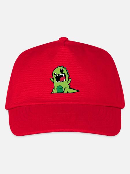 kleines grünes Monster - Kinder Basecap - Rot