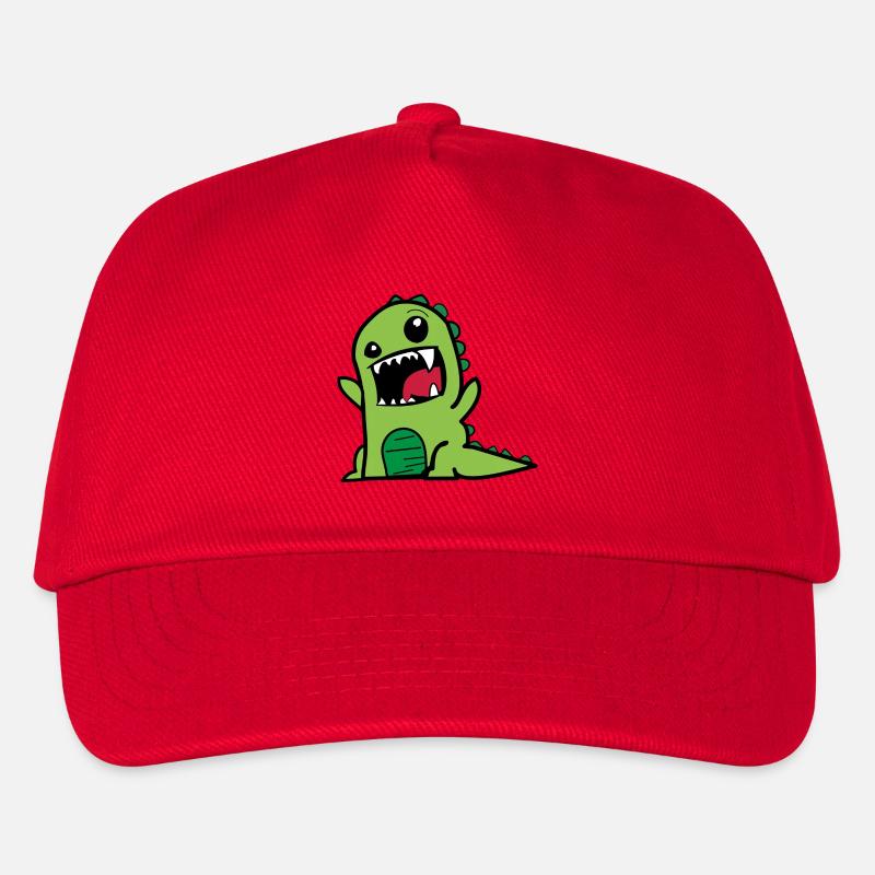 kleines grünes Monster - Kinder Basecap - Rot