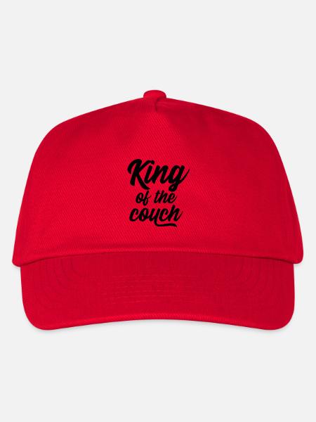 King of the couch - Kinder Basecap - Rot