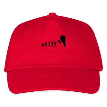 Evolution to sportsman t-shirt gift climbing - Kids’ Baseball Cap - red - Front