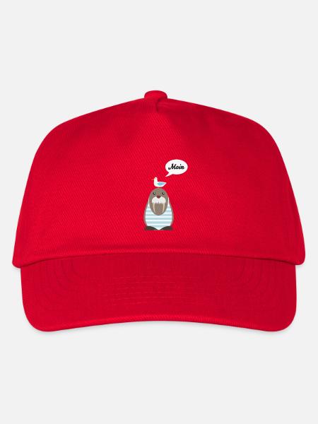 Moin, Seelöwe, Möwe - Kinder Basecap - Rot
