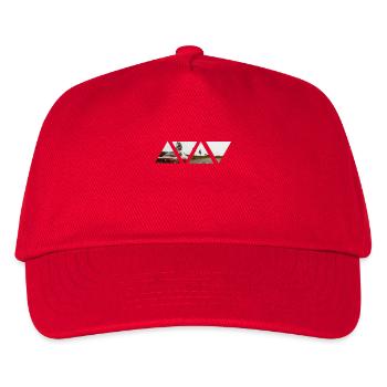 Retro Car Roadtrip – Triangle Pictogramm - Kinder Basecap - Rot - Vorne