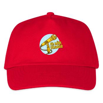 Schlager Schlagermusic Schlagerfan Mikrofon Spruch - Kids’ Baseball Cap - red - Front