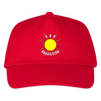 Brasil brasileira Flag Brazilian Gift - Kids’ Baseball Cap - red - Front