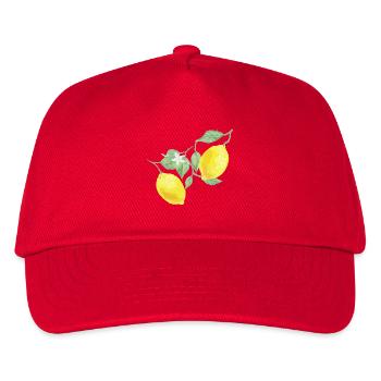 Zitronen - Kinder Basecap - Rot - Vorne