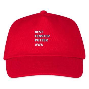 Bester Fensterputzer Reiniger Hausmann Geschenk - Kinder Basecap - Rot - Vorne