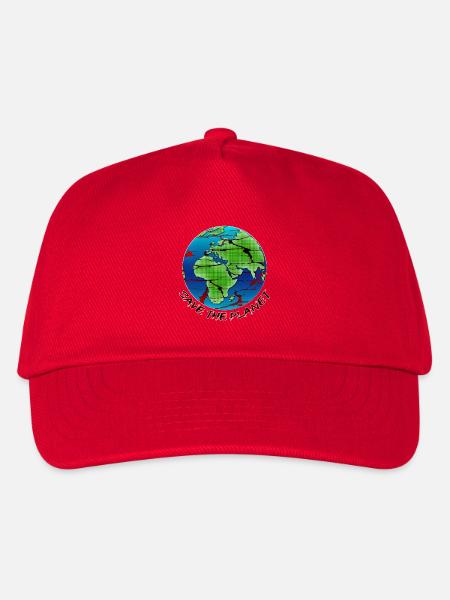 Umweltschutz - Save the Planet - Kinder Basecap - Rot