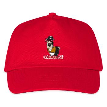 Lama Pirat - Kinder Basecap - Rot - Vorne