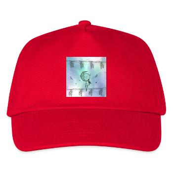 Dream catcher with moon and feathers - Kids’ Baseball Cap - red - Front
