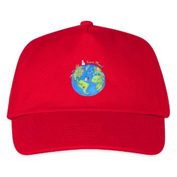 Green Planet - Planet - Kinder Basecap - Rot - Vorne