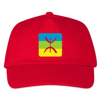 berber flagge aufkleber amazigh ref - Kinder Basecap - Rot - Vorne