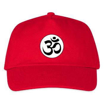 round sticker om aum sacred sound hinduism India - Kids’ Baseball Cap - red - Front