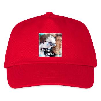 fluffy chicken poster - Kids’ Baseball Cap - red - Front