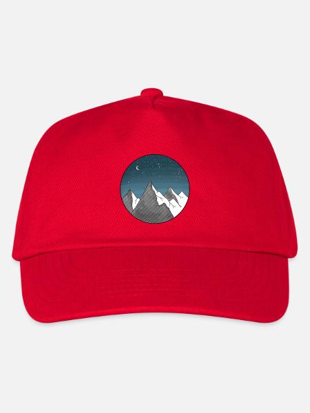 Berg Sternenhimmel - Kinder Basecap - Rot
