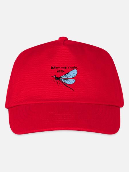 Hippie Soul Let It Be Blue Dragonflies - Kinder Basecap - Rot