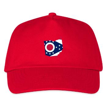 Carte du drapeau de l’Ohio USA State Ohio - Casquette de baseball Enfant - rouge - Devant