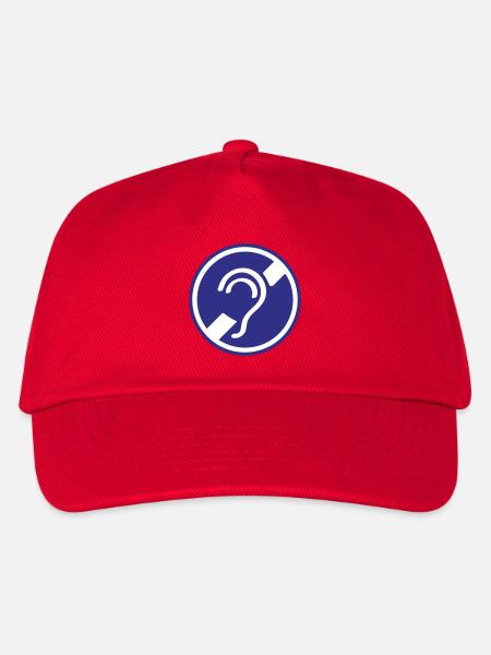 Taub, Schwerhörigkeit, Taubheit, Hörverlust Zeichen - Kinder Basecap - Rot