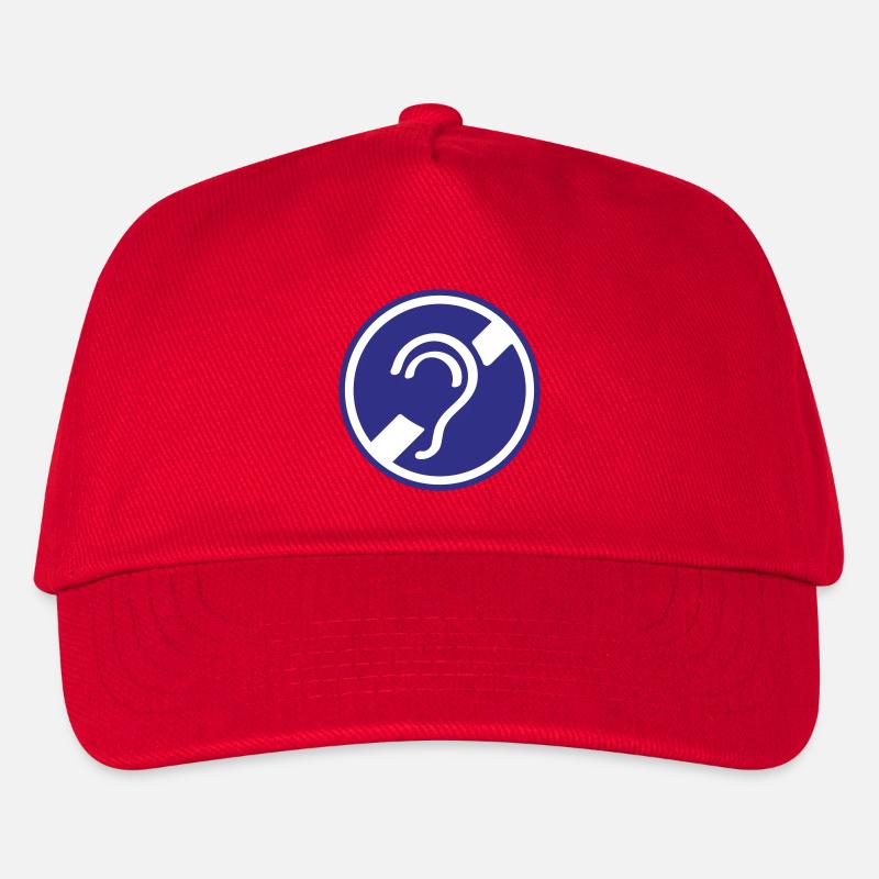 Taub, Schwerhörigkeit, Taubheit, Hörverlust Zeichen - Kinder Basecap - Rot