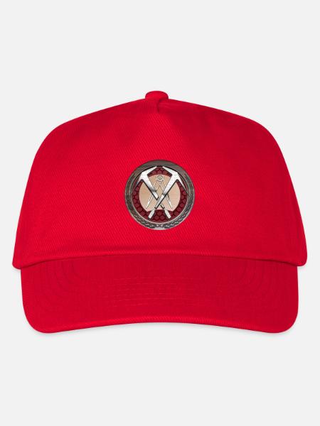 Handwerk Dachdecker Emblem - Kinder Basecap - Rot