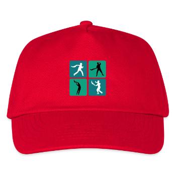 jai alai sports design - Kids’ Baseball Cap - red - Front