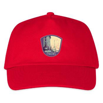 Badge retro, Paris France est ma ville natale - Casquette de baseball Enfant - rouge - Devant