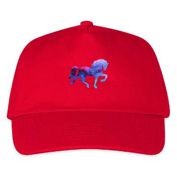 Cool Islandpferde Pferdeliebe Pferde Galopp - Kinder Basecap - Rot - Vorne