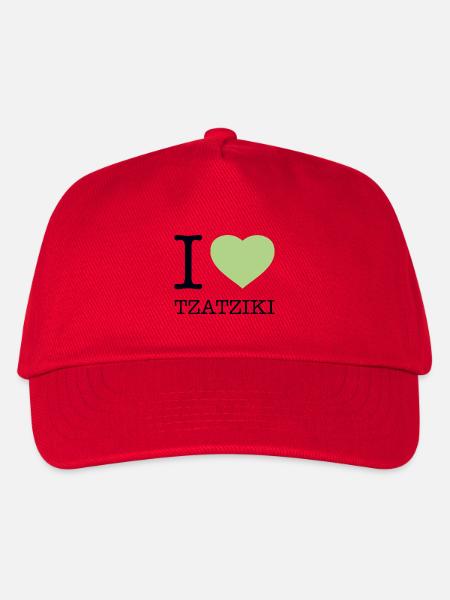 I LOVE TZATZIKI Zaziki Gyros Griechenland - Kinder Basecap - Rot