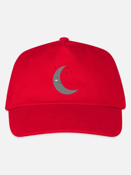 Mond Kawaii - Kinder Basecap - Rot