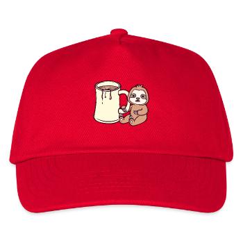 Jungle Lazy Sloth Late riser Tired Animal - Kids’ Baseball Cap - red - Front