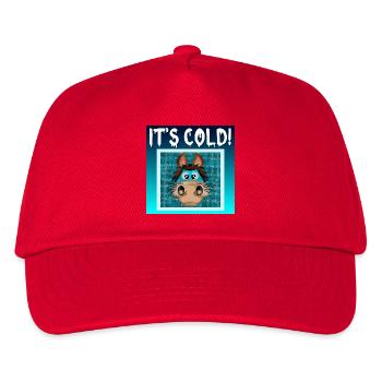 ÉQUITATION HIVERNALE - TEMPS FROID - Casquette de baseball Enfant - rouge - Devant