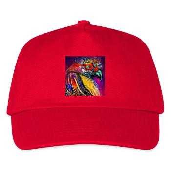 Wonderful colorful crow - Kids’ Baseball Cap - red - Front