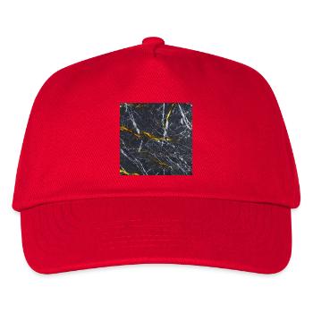 Marble Black Gold Texture - Kids’ Baseball Cap - red - Front