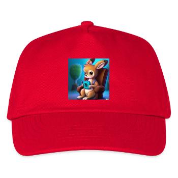 Kangou spielt - Kinder Basecap - Rot - Vorne