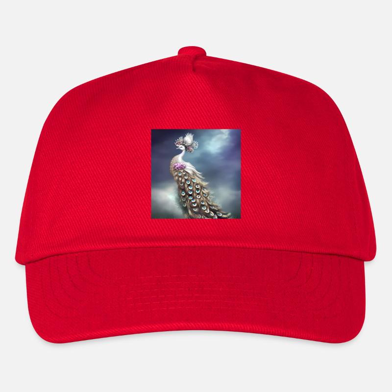 Wonderful elegant peacock - Kids’ Baseball Cap - red