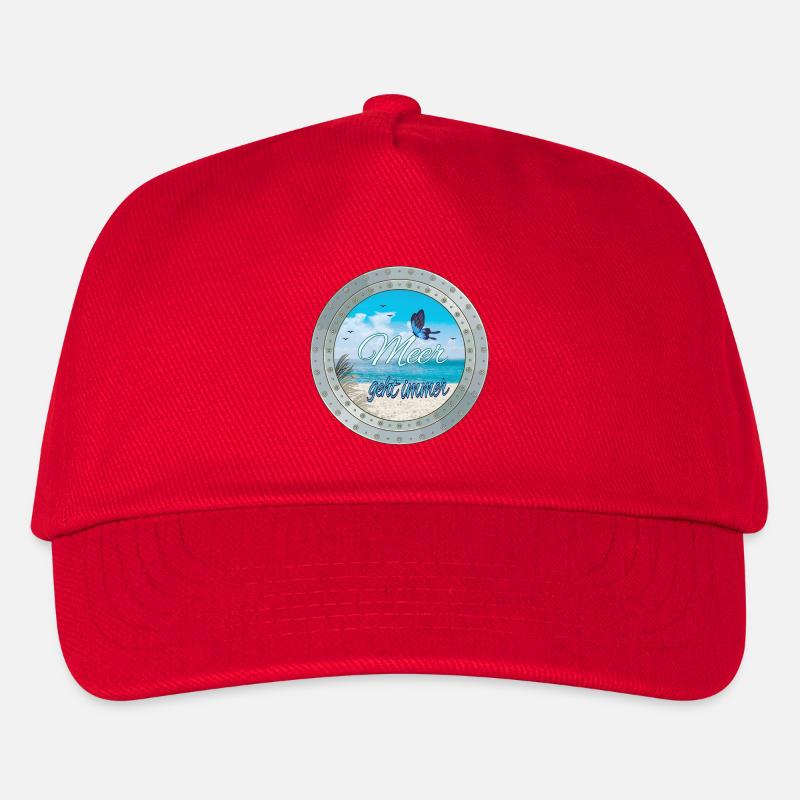 Meer geht immer – Strandlook - Kinder Basecap - Rot