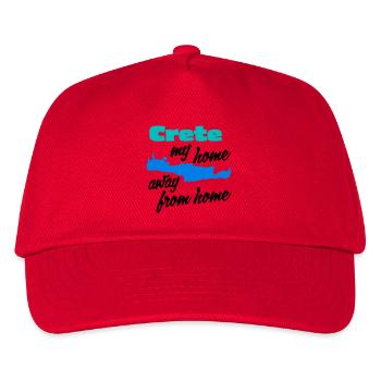 Kreta – meine zweite Heimat - Kinder Basecap - Rot - Vorne