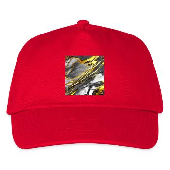 Marble Black Gold Texture - Kids’ Baseball Cap - red - Front