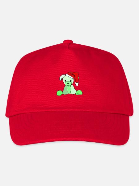 Weihnachtshund Christmas Dog - Kinder Basecap - Rot