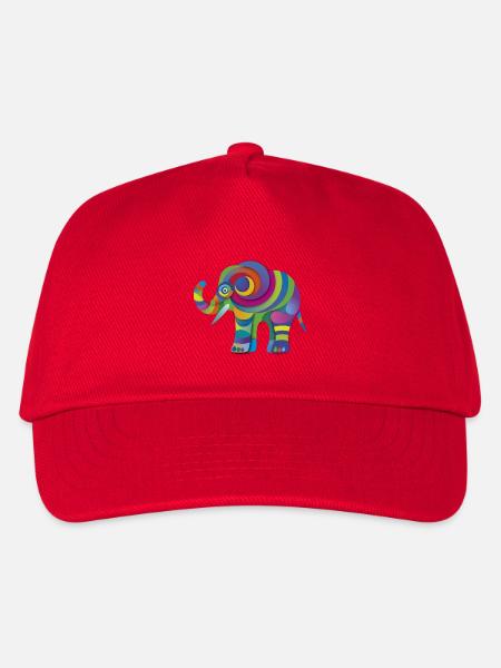 Kleiner Farbenelefant - Kinder Basecap - Rot
