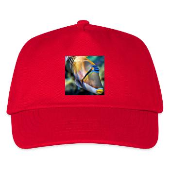 PicassoDrückerFisch Porträt wildlife - Kinder Basecap - Rot - Vorne