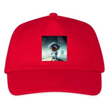 Der kleine Astronaut auf einem Planeten - Kinder Basecap - Rot - Vorne