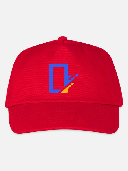 Geometrische Blau Orange Kaskade - Kinder Basecap - Rot