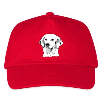 Golden retriever - Kinder Basecap - Rot - Vorne