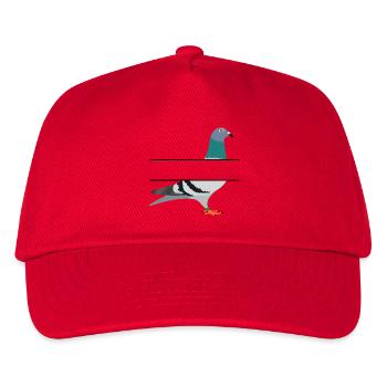 Pigeon with blank text bar between them to create your own name - Kids’ Baseball Cap - red - Front